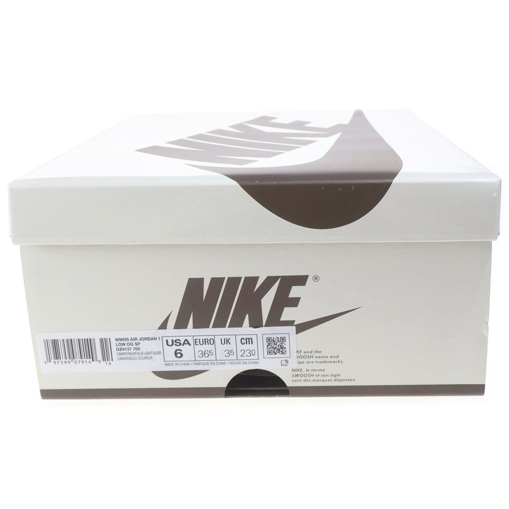 NIKE(ナイキ) ×TRAVIS SCOTT WMNS AIR JORDAN 1 RETRO LOW OG CANARY トラヴィススコット ウィメンズ エアジョーダン1 ローカットスニーカー カナリー レディース US6/23cm DZ4137-700