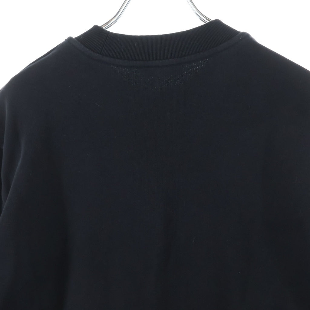 MONCLER(モンクレール) 25SS フロントロゴワッペン クルーネック ロングスリーブ 長袖スウェット トレーナー ブラック K10918G00073 809KR