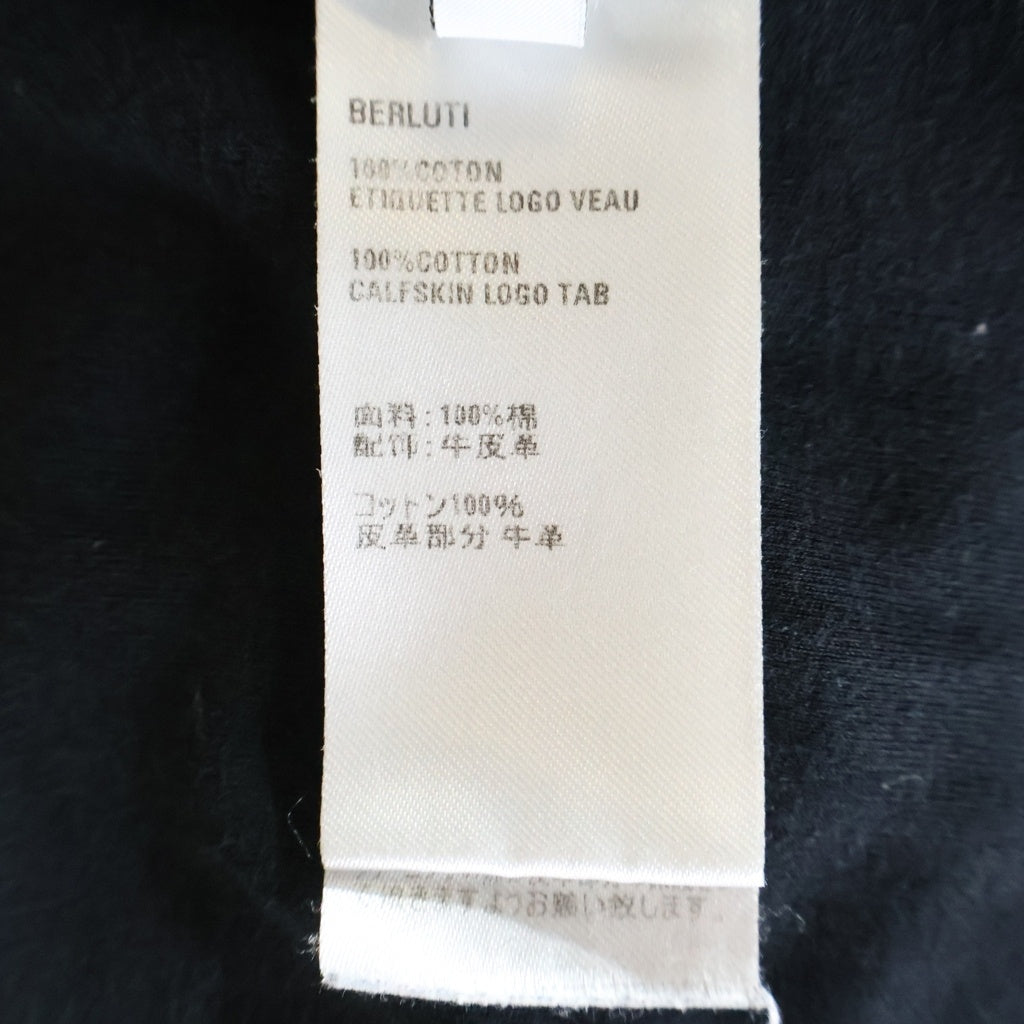 Berluti(ベルルッティ) フロントポケット クルーネック 長袖Tシャツ カットソー ブラック R28JRL120JAEK