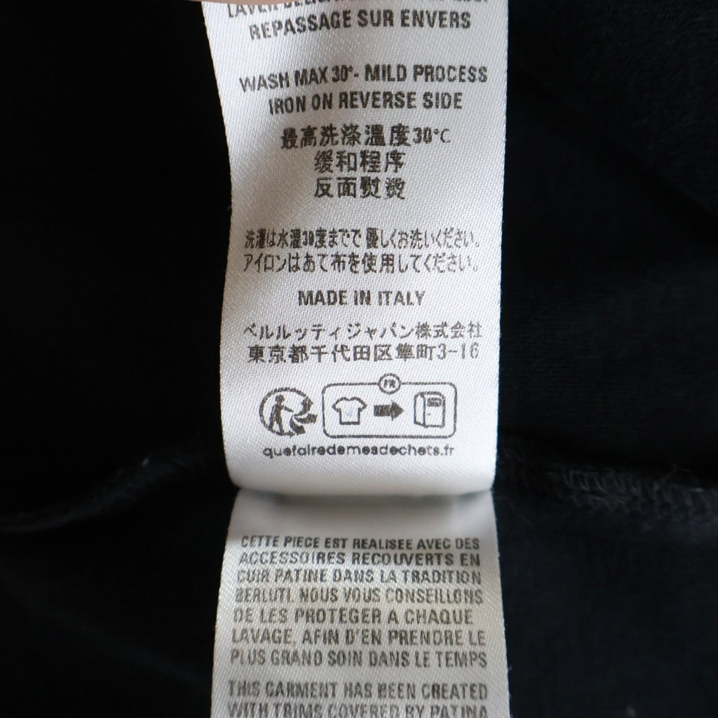 Berluti(ベルルッティ) フロントポケット クルーネック 長袖Tシャツ カットソー ブラック R28JRL120JAEK