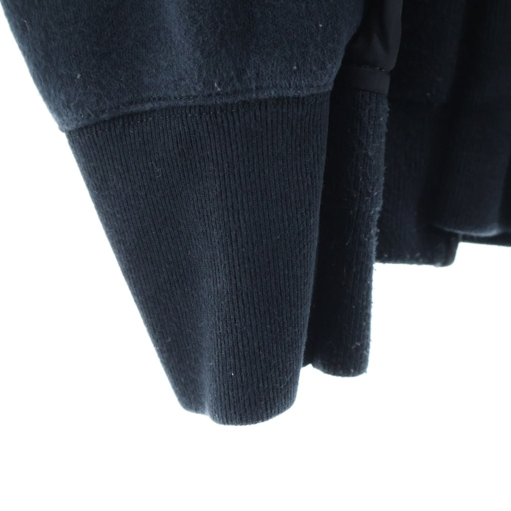Sacai(サカイ) 23SS ナイロン切替ドッキング フーデッド プルオーバー スウェット パーカー ブラック SCM-057