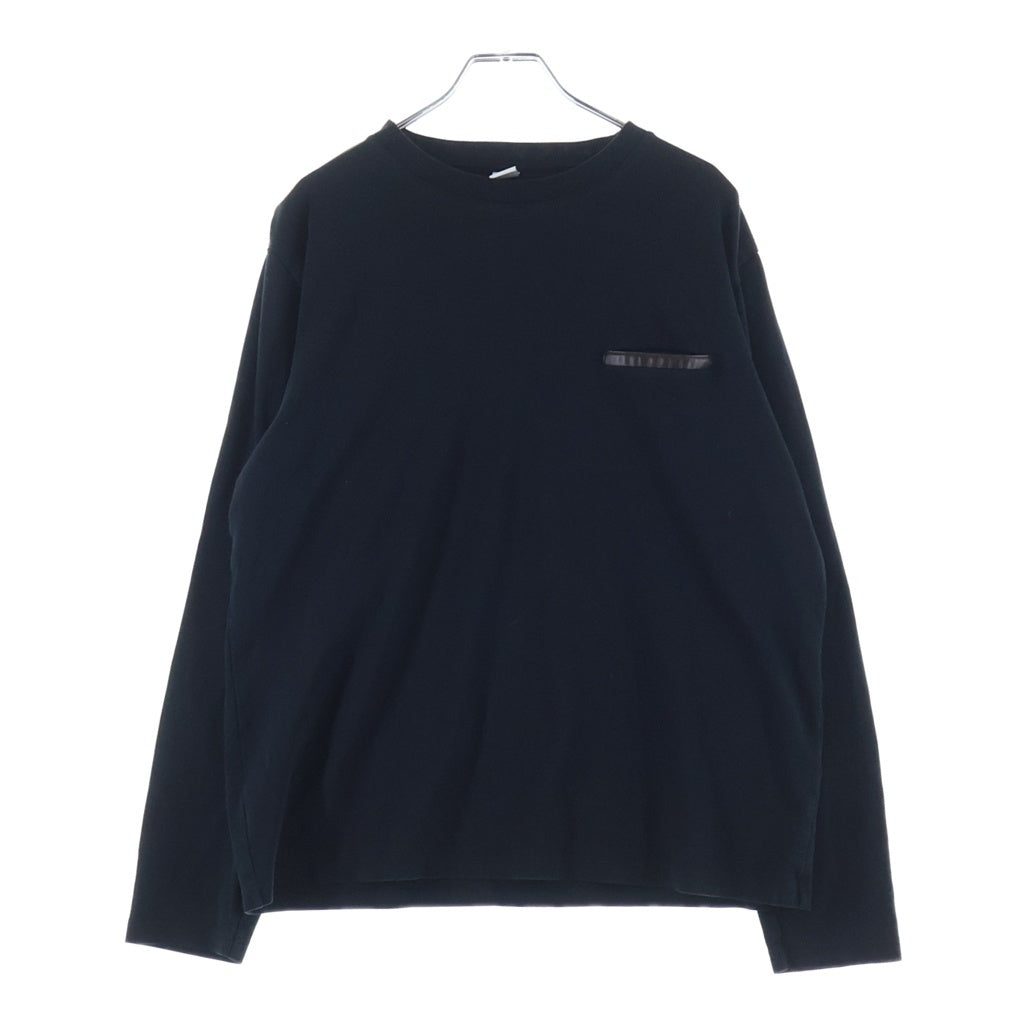 Berluti(ベルルッティ) フロントポケット クルーネック 長袖Tシャツ カットソー ブラック R28JRL120JAEK