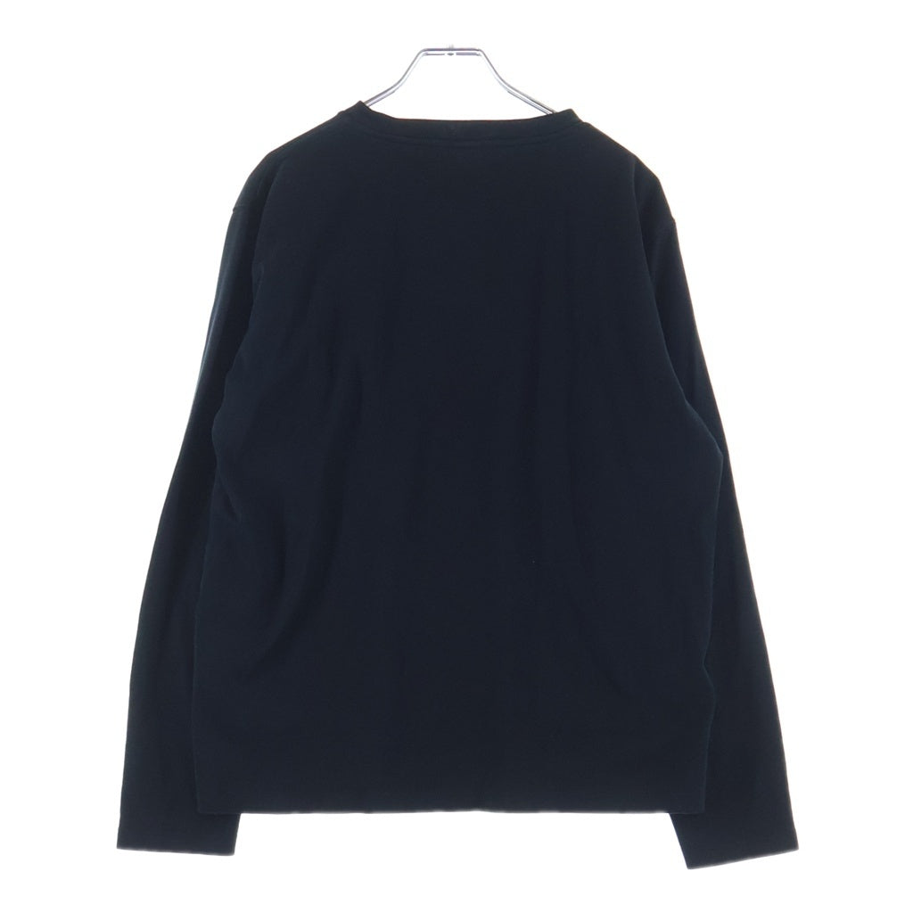 Berluti(ベルルッティ) フロントポケット クルーネック 長袖Tシャツ カットソー ブラック R28JRL120JAEK