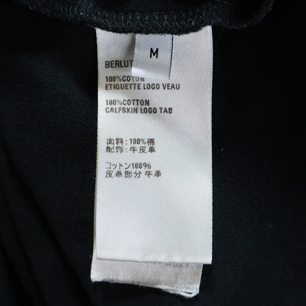 Berluti(ベルルッティ) フロントポケット クルーネック 長袖Tシャツ カットソー ブラック R28JRL120JAEK