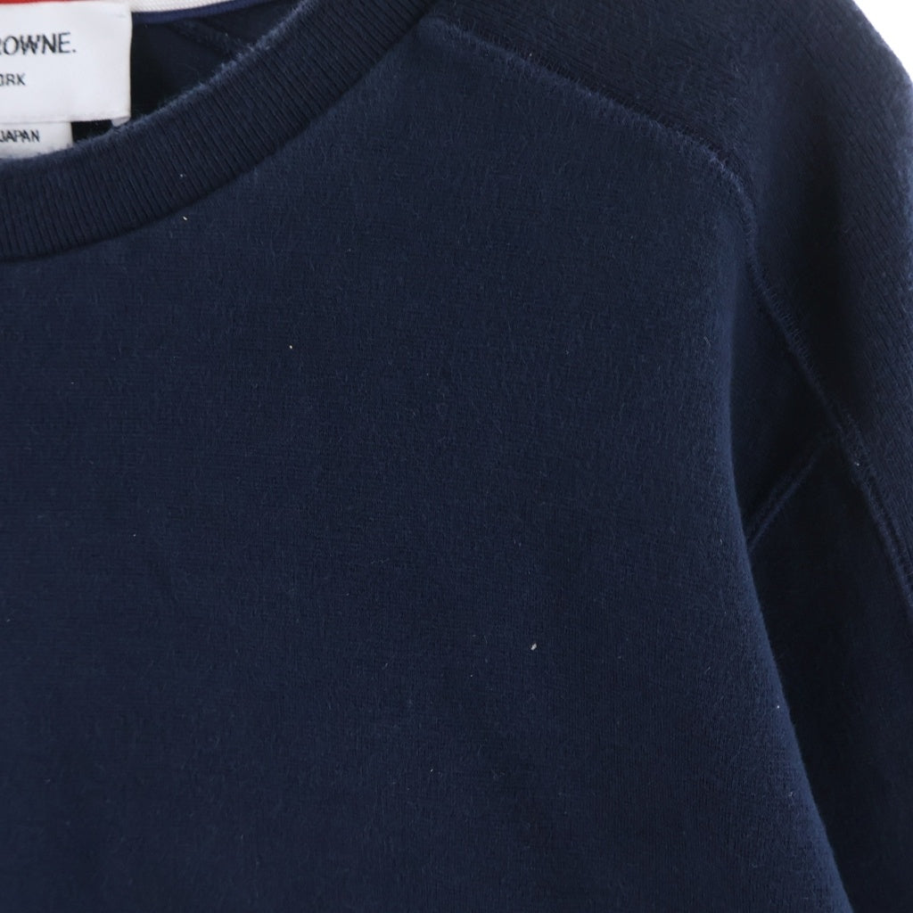 THOM BROWNE(トムブラウン) 4BARデザイン ミラノコットン ロングスリーブ 長袖Tシャツ カットソー ネイビー MJS245A-07323-415