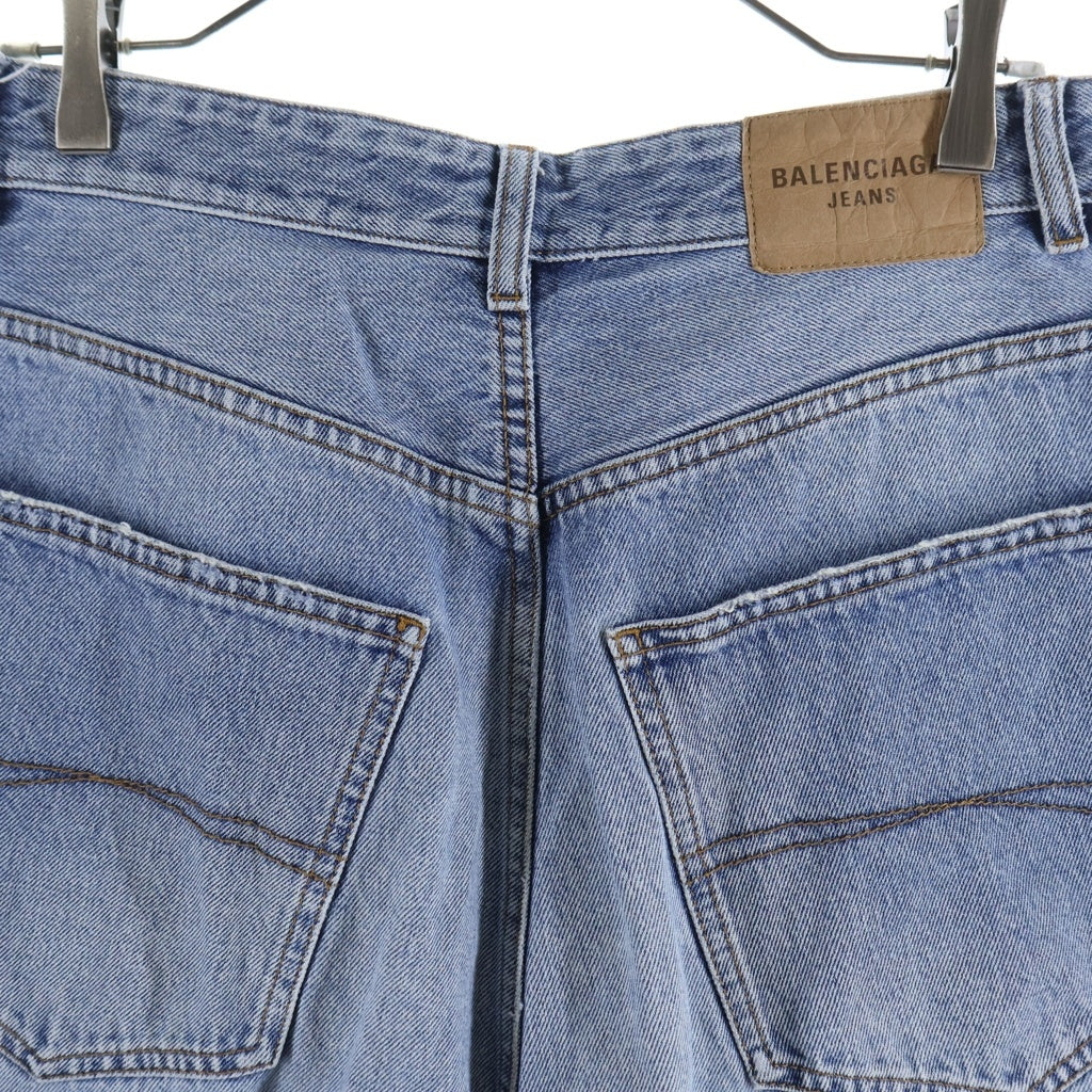 BALENCIAGA(バレンシアガ) 23AW LOW CROTCH JEANS THW25 ロー クロッチ ワイドデニムパンツ ジーンズ インディゴ 697886