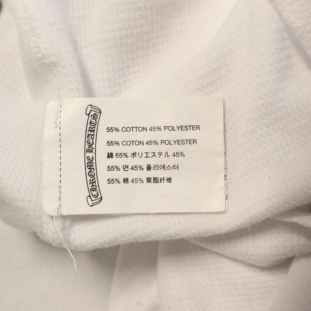 CHROME HEARTS(クロムハーツ) BSフレア スクロールラベル クルーネック 長袖Tシャツ カットソー ロングスリーブ コットン ホワイト