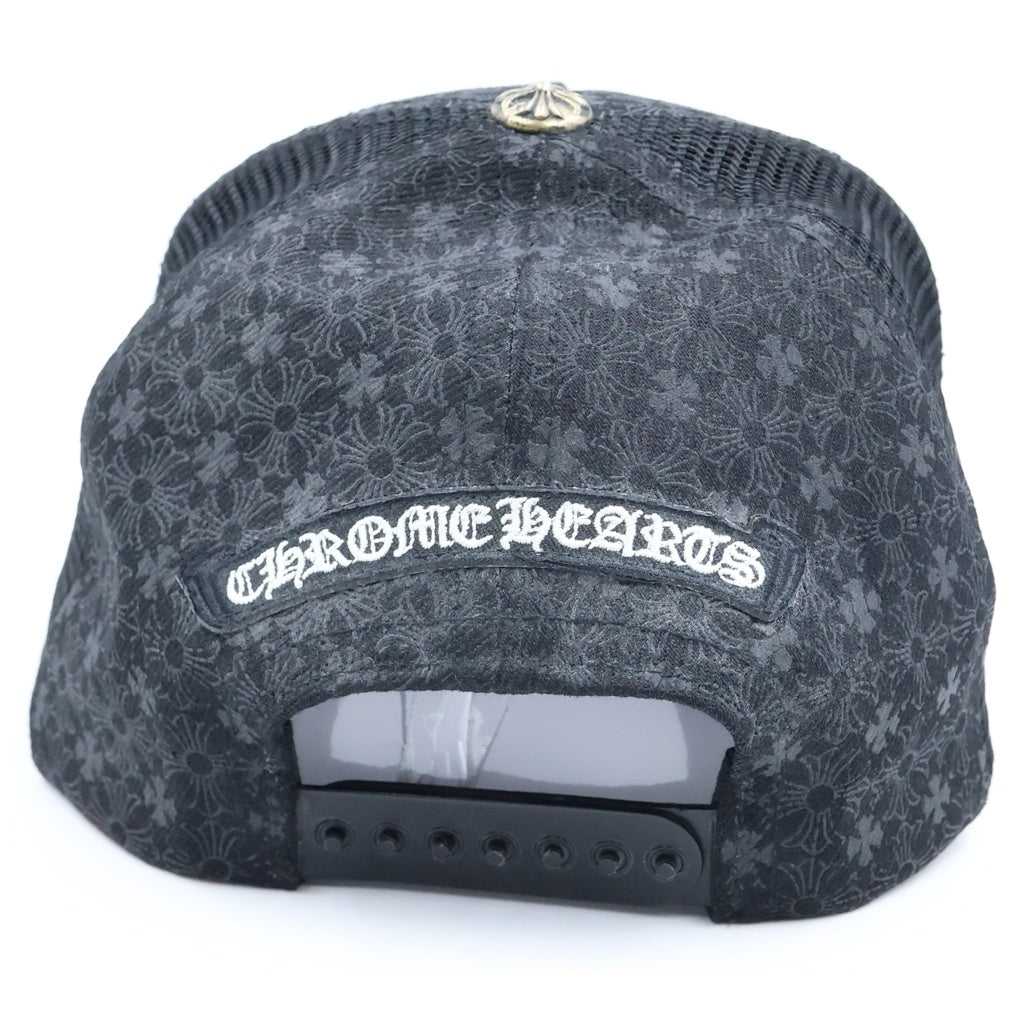 CHROME HEARTS(クロムハーツ) TRUCKER CAP CHプラス クロスパッチ 総柄 トラッカーキャップ 帽子ブラック