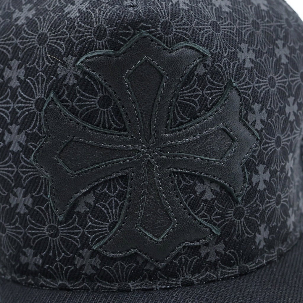 CHROME HEARTS(クロムハーツ) TRUCKER CAP CHプラス クロスパッチ 総柄 トラッカーキャップ 帽子ブラック