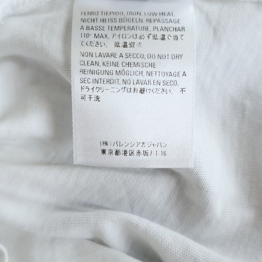 BALENCIAGA(バレンシアガ) ロゴプリント クルーネック 半袖Tシャツ カットソー レディース ホワイト 556107 TYK28