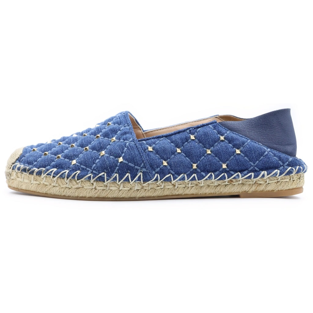 VALENTINO(ヴァレンティノ) ロックスタッズ エスパドリーユ スリッポン ローカットスニーカー レディース インディゴ LARK03W
