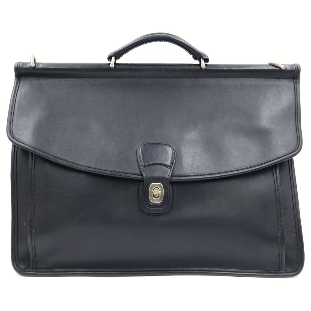 COACH(コーチ) オールド ビークマン ブリーフケース レザー ハンドバッグ ブラック