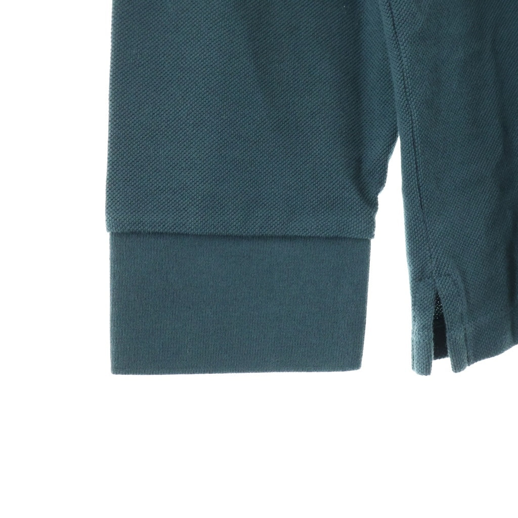 miumiu(ミュウミュウ) 24SS Cotton Piqu Polo Shirt コットン 長袖ポロシャツ ロゴ グリーン MJL019