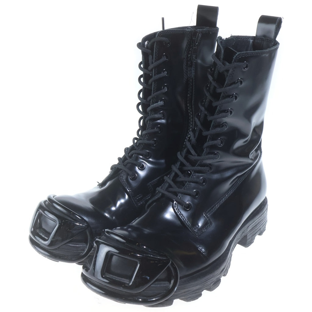 DIESEL(ディーゼル) 23AW D-HAMMER MS ディーハマー レザー レースアップブーツ ブラック Y03228