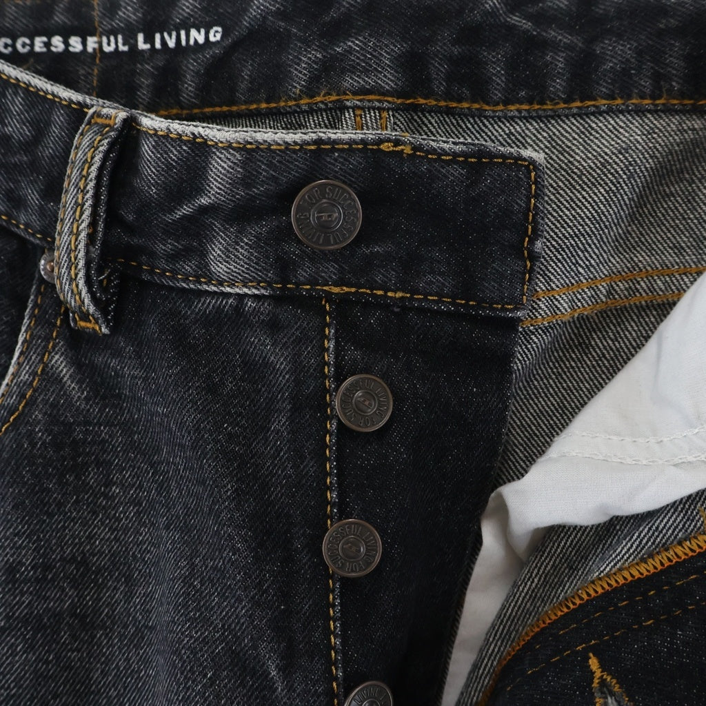 DIESEL(ディーゼル) D-RISE ディーライズ ワイド デニムパンツ ブラック A06371