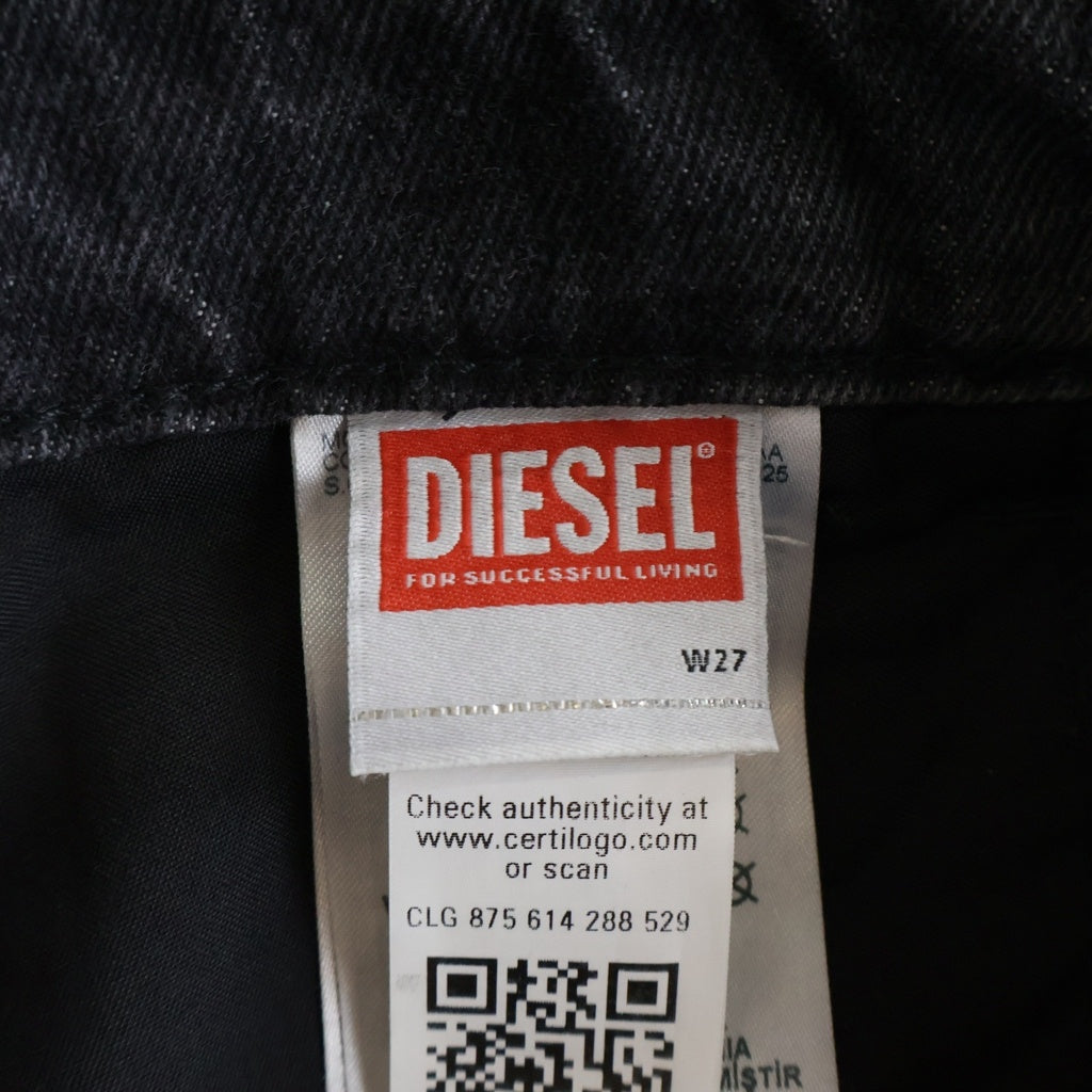 DIESEL(ディーゼル) D-RISE-CARGO-S ディーライズ ワイド デニム カーゴパンツ ブラック A11871