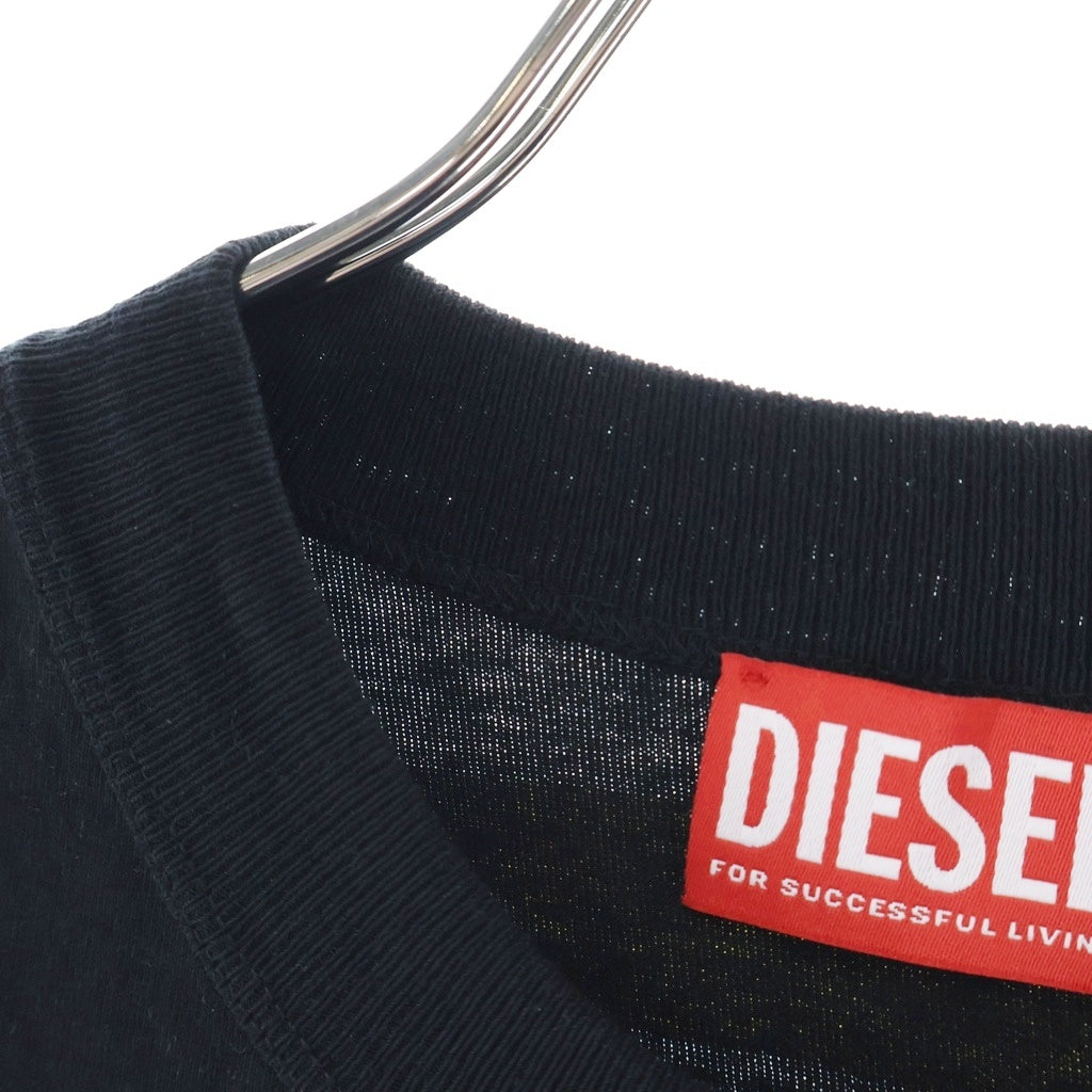 DIESEL(ディーゼル) ×Tom of Finland PR-T-CRANE-LS トム オブ フィンランド パッチワーク ロングスリーブ 長袖Tシャツカットソー ブラック P01112