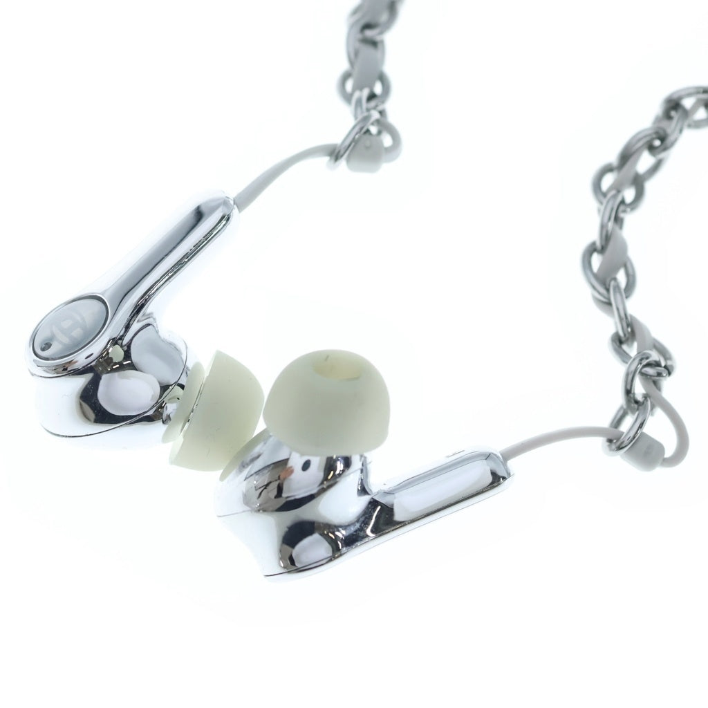DIESEL(ディーゼル) チェーンデザイン アクティブノイズキャンセリング付き タイプC 有線イヤホン シルバー DP0985