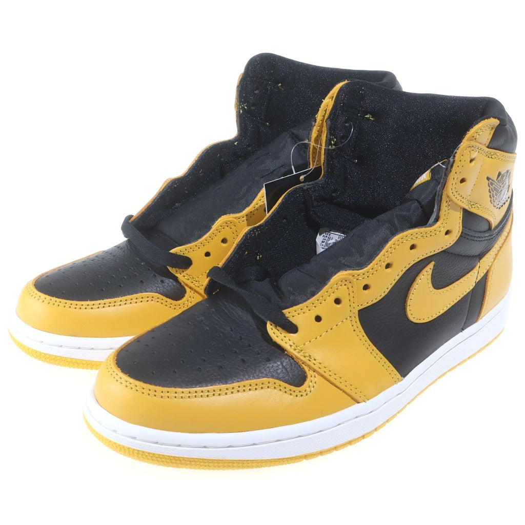 NIKE(ナイキ) AIR JORDAN 1 HIGH OG POLLEN 555088-701 エアジョーダン1 パラン ハイカットスニーカー ブラック/イエロー US9/27cm