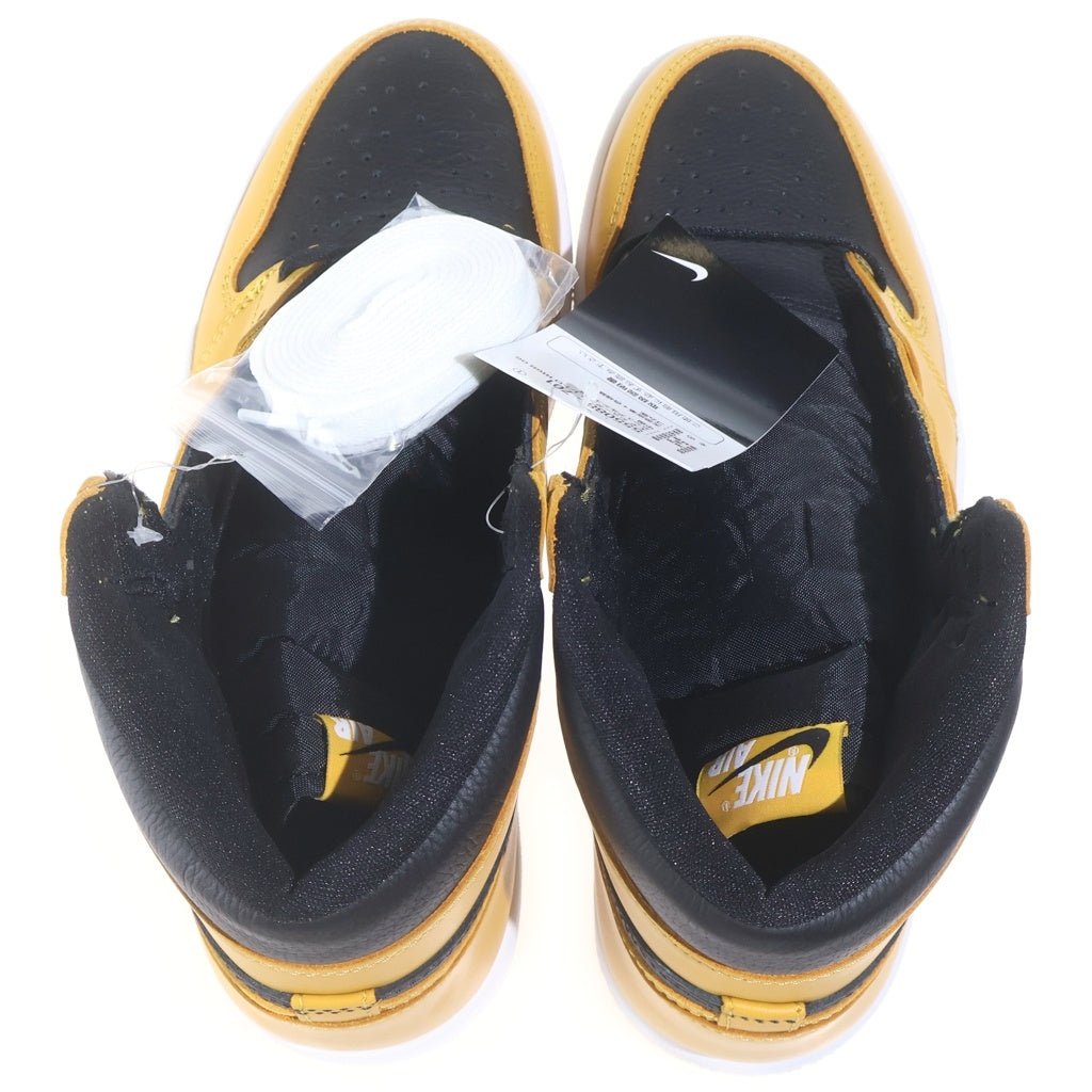 NIKE(ナイキ) AIR JORDAN 1 HIGH OG POLLEN 555088-701 エアジョーダン1 パラン ハイカットスニーカー ブラック/イエロー US9/27cm