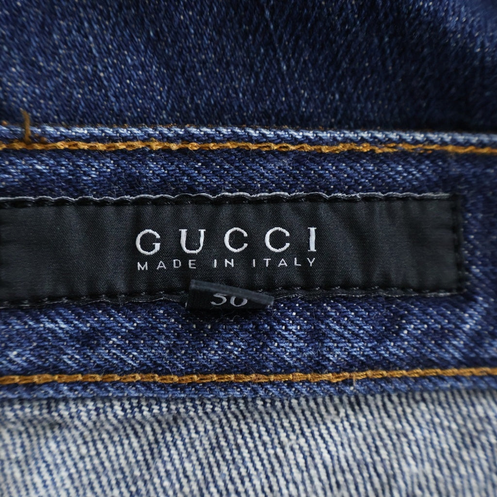GUCCI(グッチ) 09s Button Fly Straight Denim Pants ボタンフライ ストレートデニム スキニー インディゴ 216757 XZ245