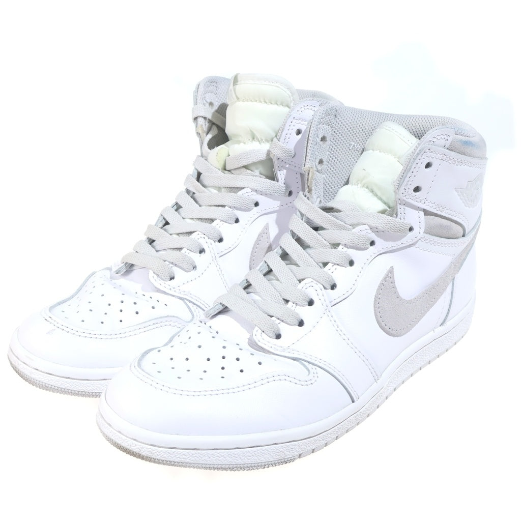 NIKE(ナイキ) AIR JORDAN 1 HIGH 85 NEUTRAL GREY BQ4422-100 エアジョーダン ニュートラルグレー ハイカットスニーカー ホワイト US7.5/25.5cm