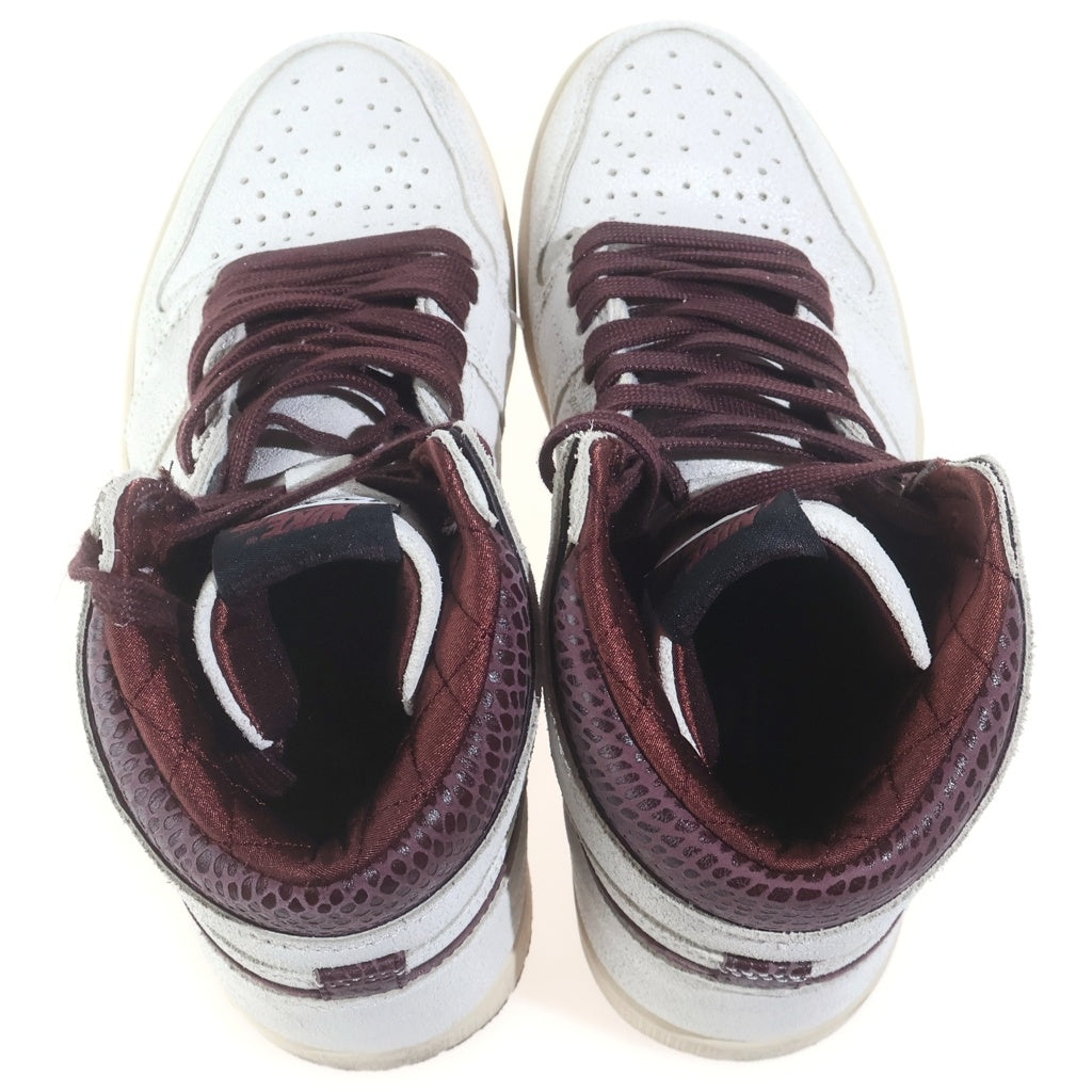 NIKE(ナイキ) ×A Ma Maniere AIR JORDAN 1 RETRO HIGH OG SAIL AND BURGUNDY DO7097-100 アママニエール エアジョーダン1 レトロ セイルアンドバーガンディ アイボリー/ブラウン US7.5/25.5cm