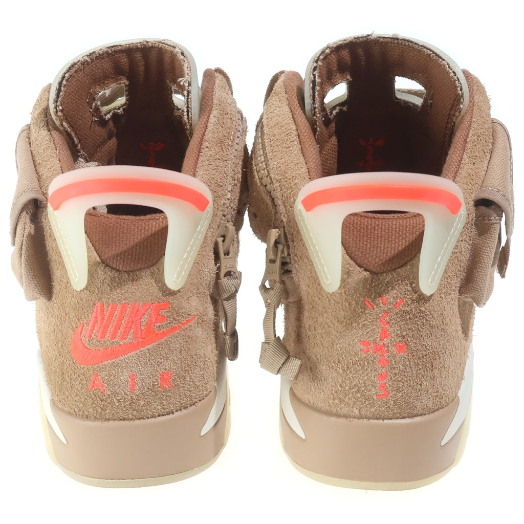 NIKE(ナイキ) ×Travis Scott AIR JORDAN 6 BRITISH KHAKI トラヴィススコット エアジョーダン6 ブリティッシュカーキ ハイカットスニーカー ブラウン US7.5/25.5cm DH0690-200