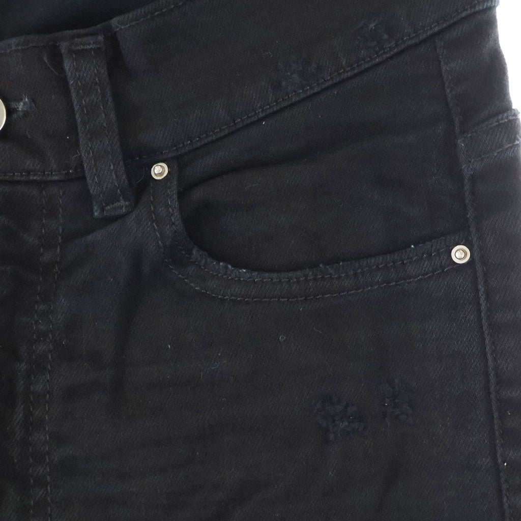 AMIRI(アミリ) ダメージ加工 ストレッチ スリムテーパードパンツ スキニーパンツ ブラック
