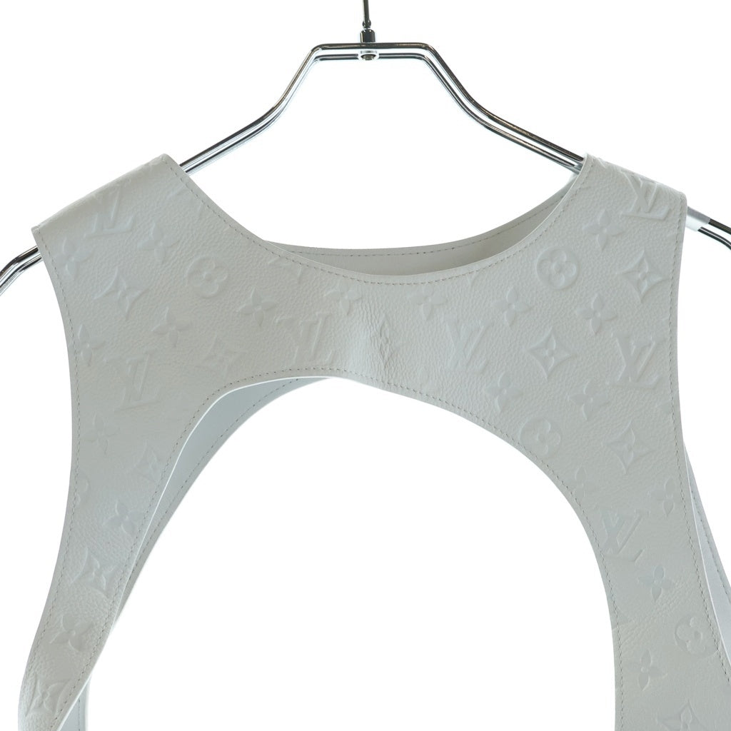 LOUIS VUITTON(ルイヴィトン) 19SS モノグラムエンボスグレインレザーカットアウェイベスト ジャケット ホワイト 1A53YI