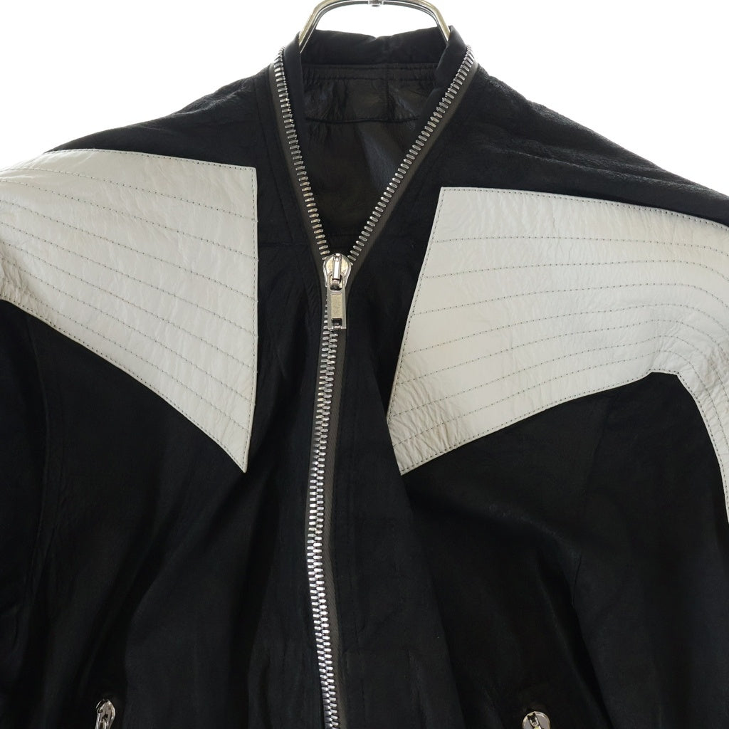 Rick Owens(リックオウエンス) 21SS PHLEGETHON デストロイレザー フルジップ ジャケット ブラック RU21S6772-LBAB