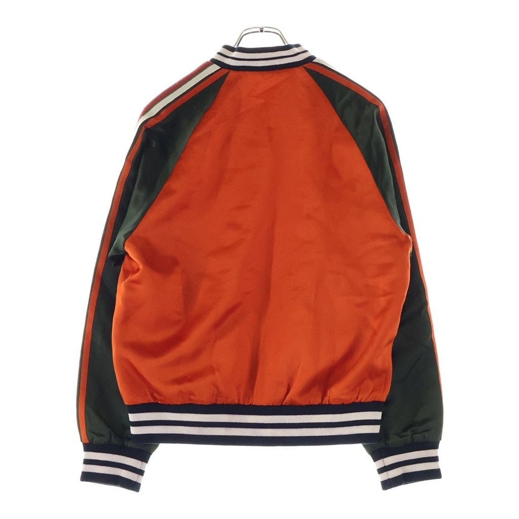 GUCCI(グッチ) 18SS Arm Side Logo Reversible Jacket サテン リバーシブルジャケット ブルゾン オレンジ/グリーン 501100 Z791A