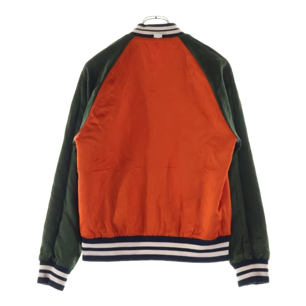 GUCCI(グッチ) 18SS Arm Side Logo Reversible Jacket サテン リバーシブルジャケット ブルゾン オレンジ/グリーン 501100 Z791A