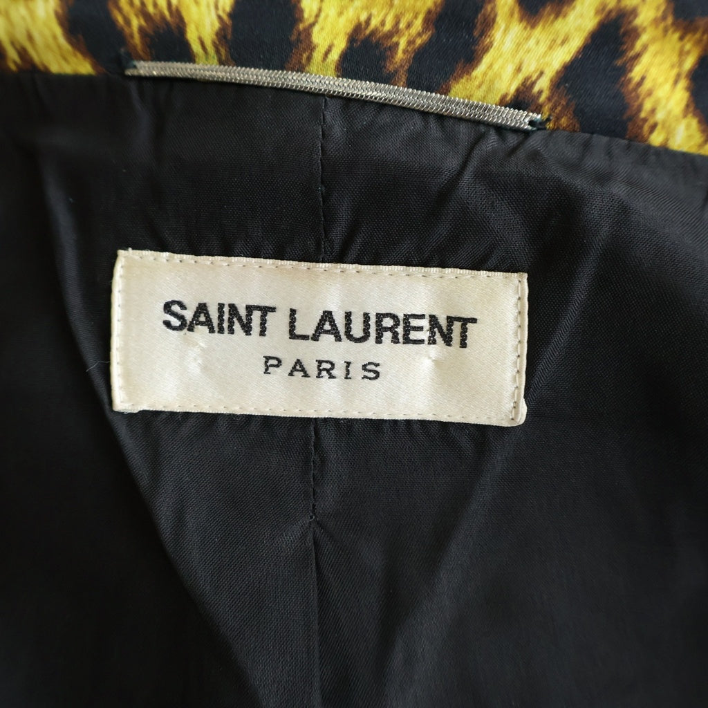 SAINT LAURENT PARIS(サンローランパリ) 16SS レオパードスタッズテディブルゾン ジャケット ブラウン/ブラック 416026 Y953L
