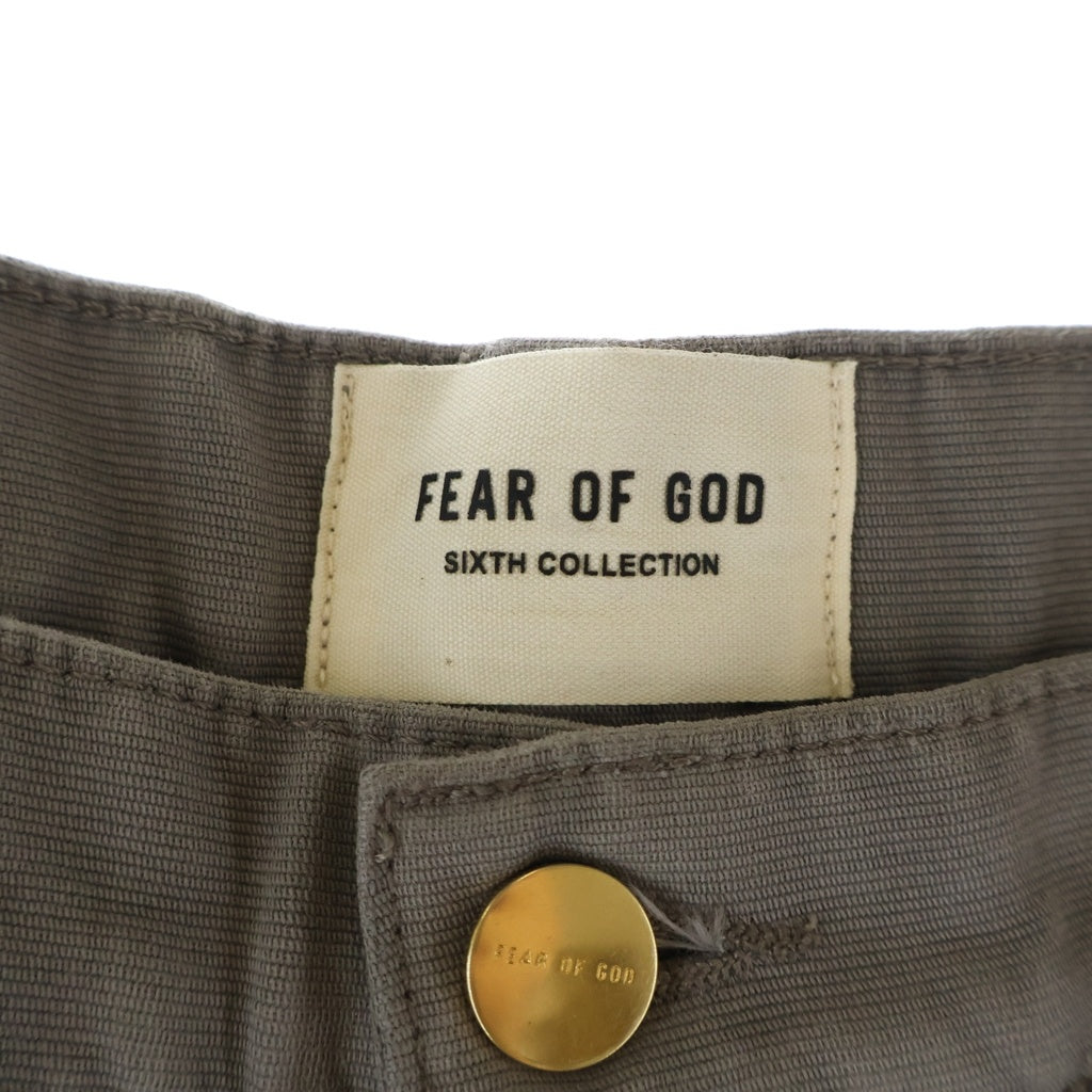 FEAR OF GOD(フィアオブゴッド) Sixth Collection シックスコレクション ボタンフライ ストレートパンツ グレー