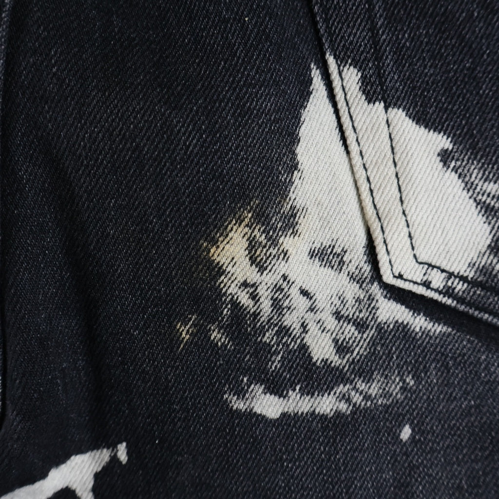 SAINT LAURENT PARIS(サンローランパリ) ブリーチ ダメージ加工 スキニーデニムパンツ ブラック 419412 Y801L