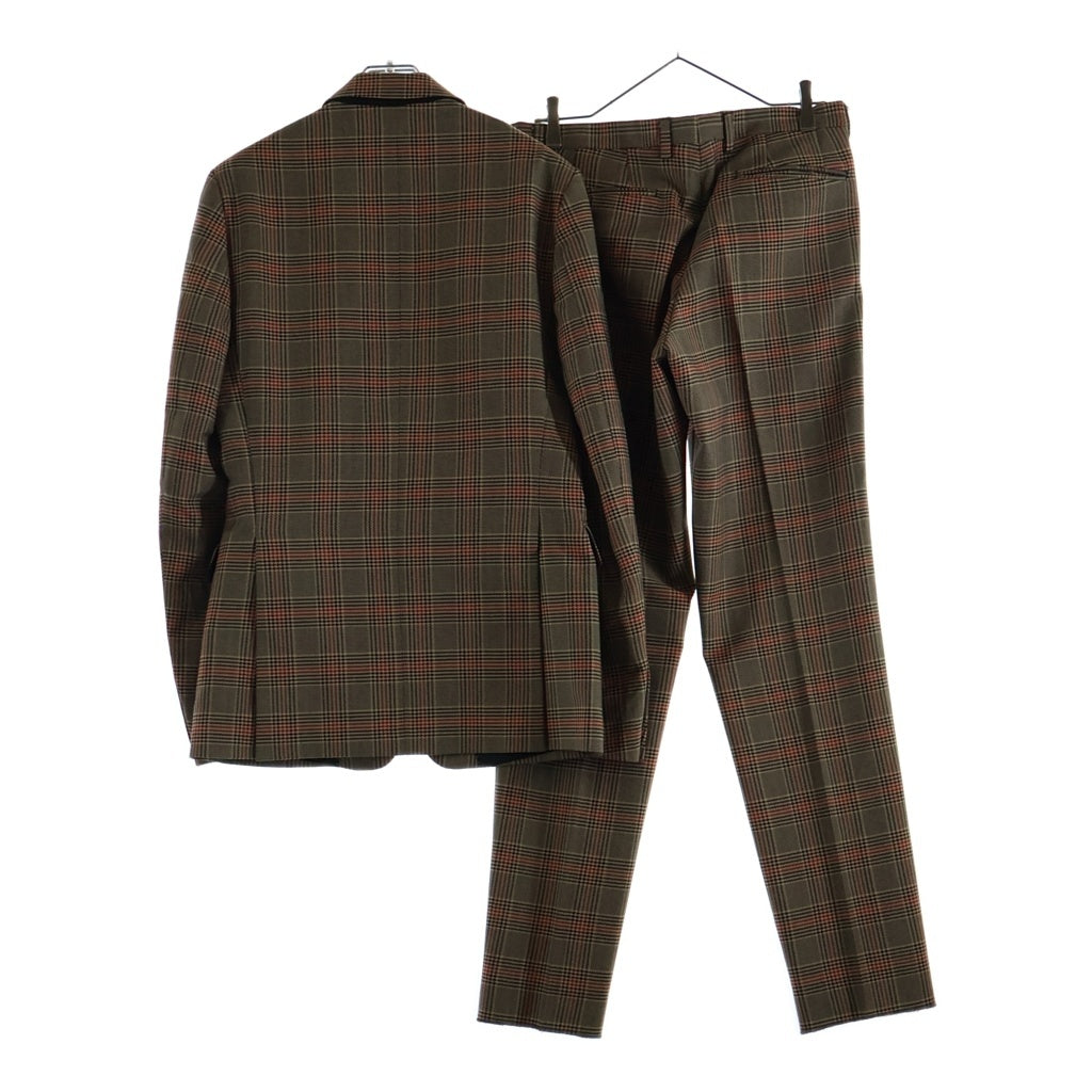 DRIES VAN NOTEN(ドリスヴァンノッテン) チェック オーバーサイズ 2B テーラードジャケット スラックスパンツ セットアップ マルチ 73-06-84-06001