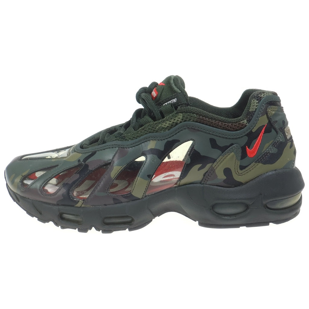 NIKE(ナイキ) ×SUPREME AIR MAX 96 DARK ARMY CAMO CV7652-300 シュプリーム エアマックス96 ローカットスニーカー グリーン US10.5/28.5cm