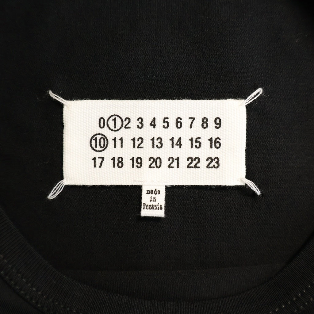 Maison Martin Margiela(メゾンマルタンマルジェラ) 反転ロゴ刺繍 クルーネック 半袖Tシャツカットソー ブラック S30GC0701 S22816