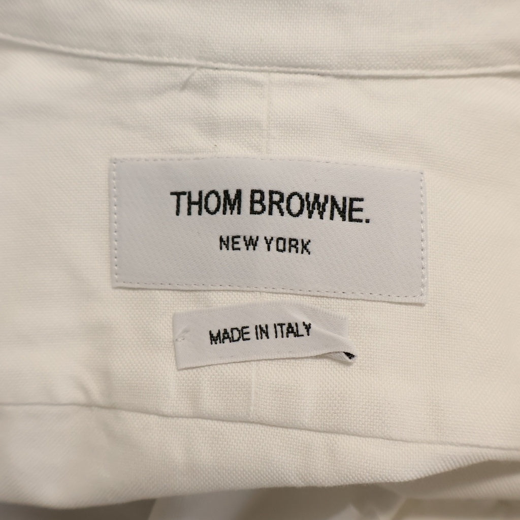 THOM BROWNE(トムブラウン) クラシック クロップド ラウンドカラー 長袖シャツ ホワイト FLL164O-02188-100 レディース