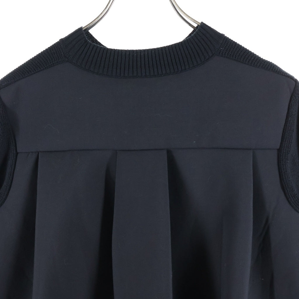 Sacai(サカイ) 25AW Suiting Mix Knit Dress ミックスニットドレス ブラック レディース 25-07952