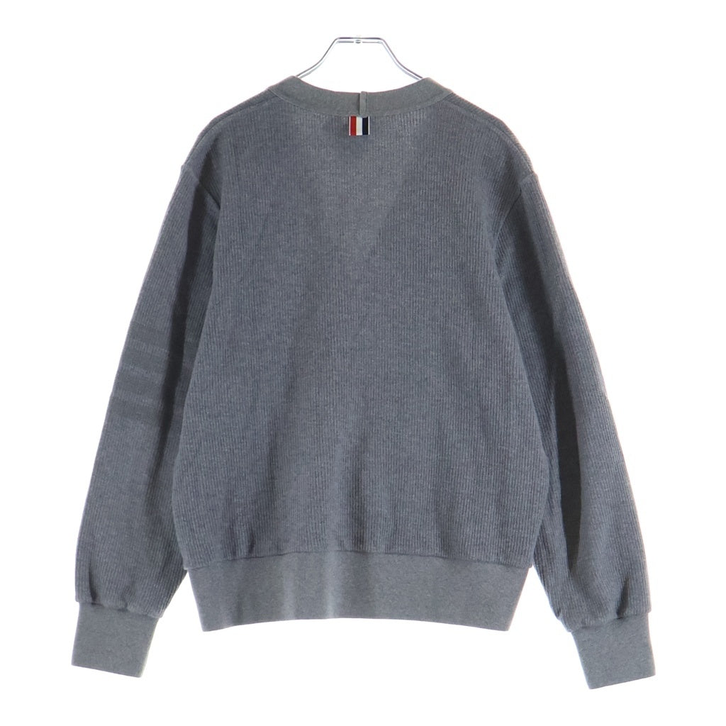 THOM BROWNE(トムブラウン) 4BAR コットン ニット Vネック カーディガン グレー MJT513A-J0191-055 レディース