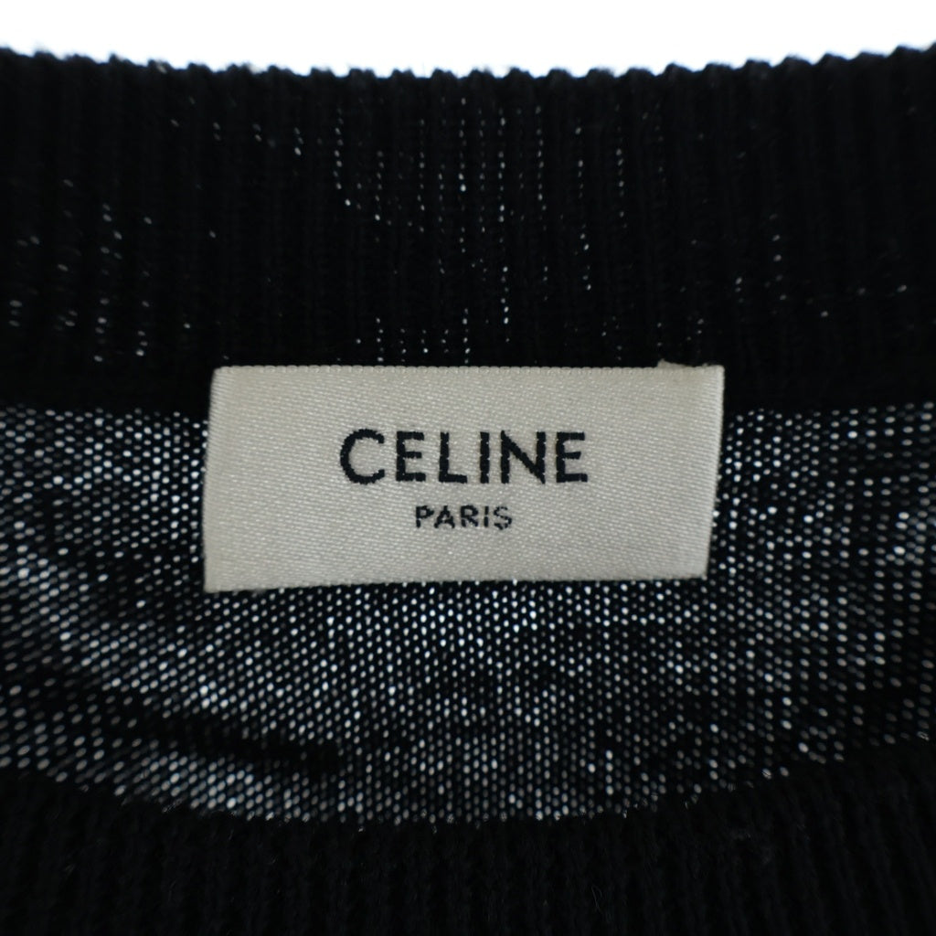 CELINE(セリーヌ) トリオンフエンブロイダリー クラシック クルーネック 長袖ニット セーター ブラック 2AH80322U.38NO レディース