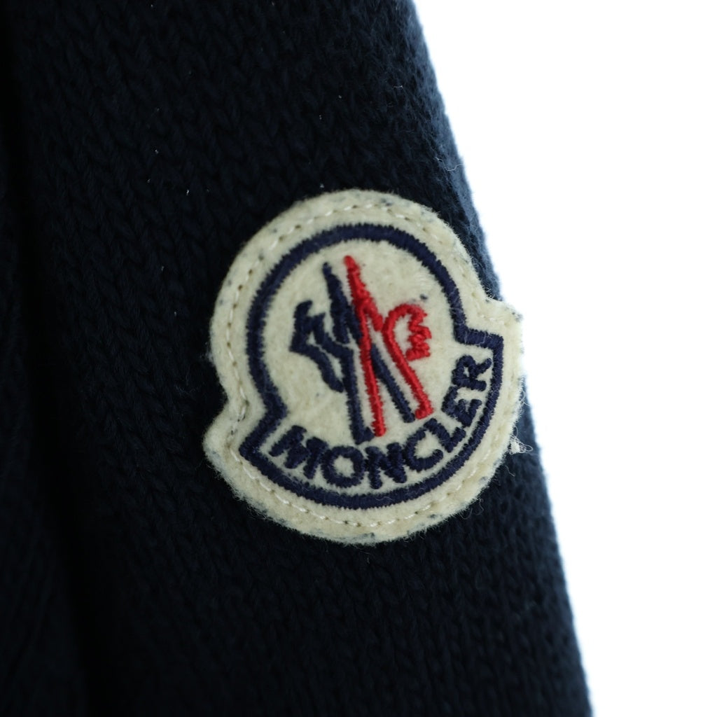 MONCLER(モンクレール) 25SS ショルダーワッペンデザイン クルーネック ロングスリーブ 長袖ニット セーター ネイビー K10919C00007 M1367
