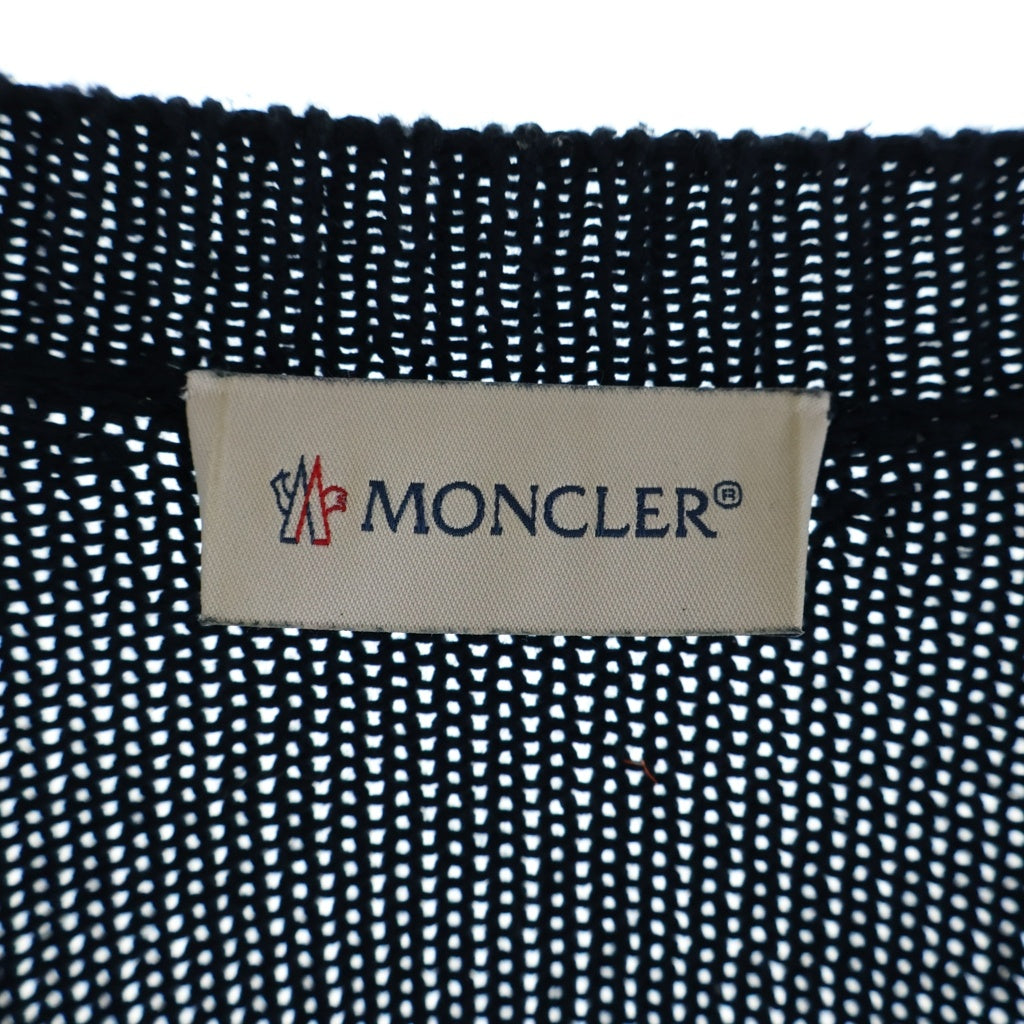 MONCLER(モンクレール) 25SS ショルダーワッペンデザイン クルーネック ロングスリーブ 長袖ニット セーター ネイビー K10919C00007 M1367
