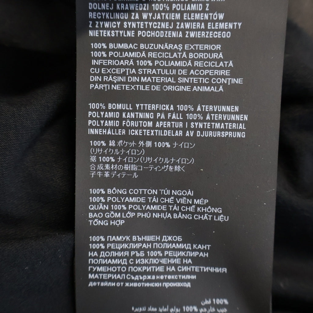 PRADA(プラダ) ナイロン素材 胸ポケット トライアングルプレートデザイン クルーネック 半袖Tシャツ カットソー ブラック UJN661 S221 11CK