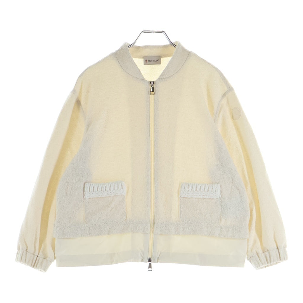 MONCLER(モンクレール) 26SS Boucle Nylon Jacket ブークレ ナイロン ジャケット ジップアップ パーカー ホワイト レディース L10938G00026