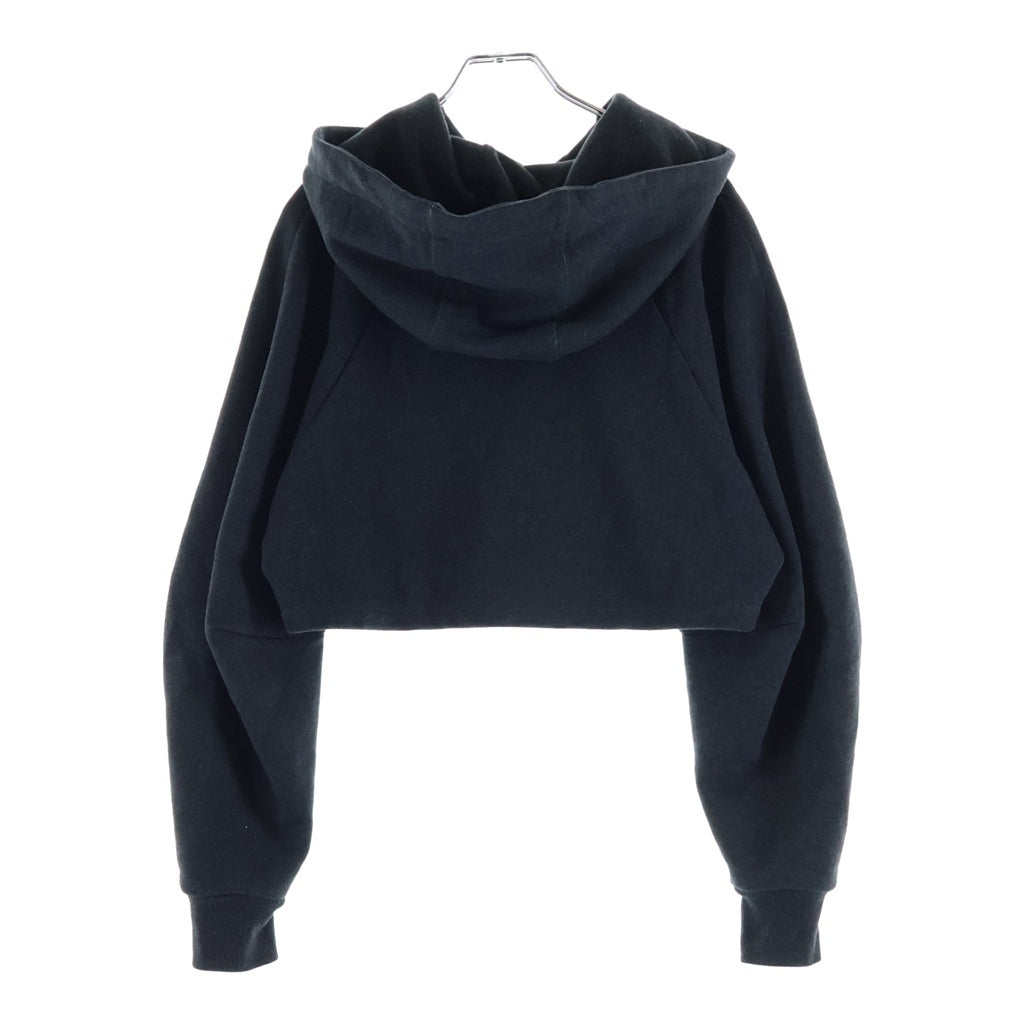 LOEWE(ロエベ) 25SS レザーアナグラム パッチ クロップド コットン フーディー プルオーバー スウェット パーカー グレー レディース S359Y25X30