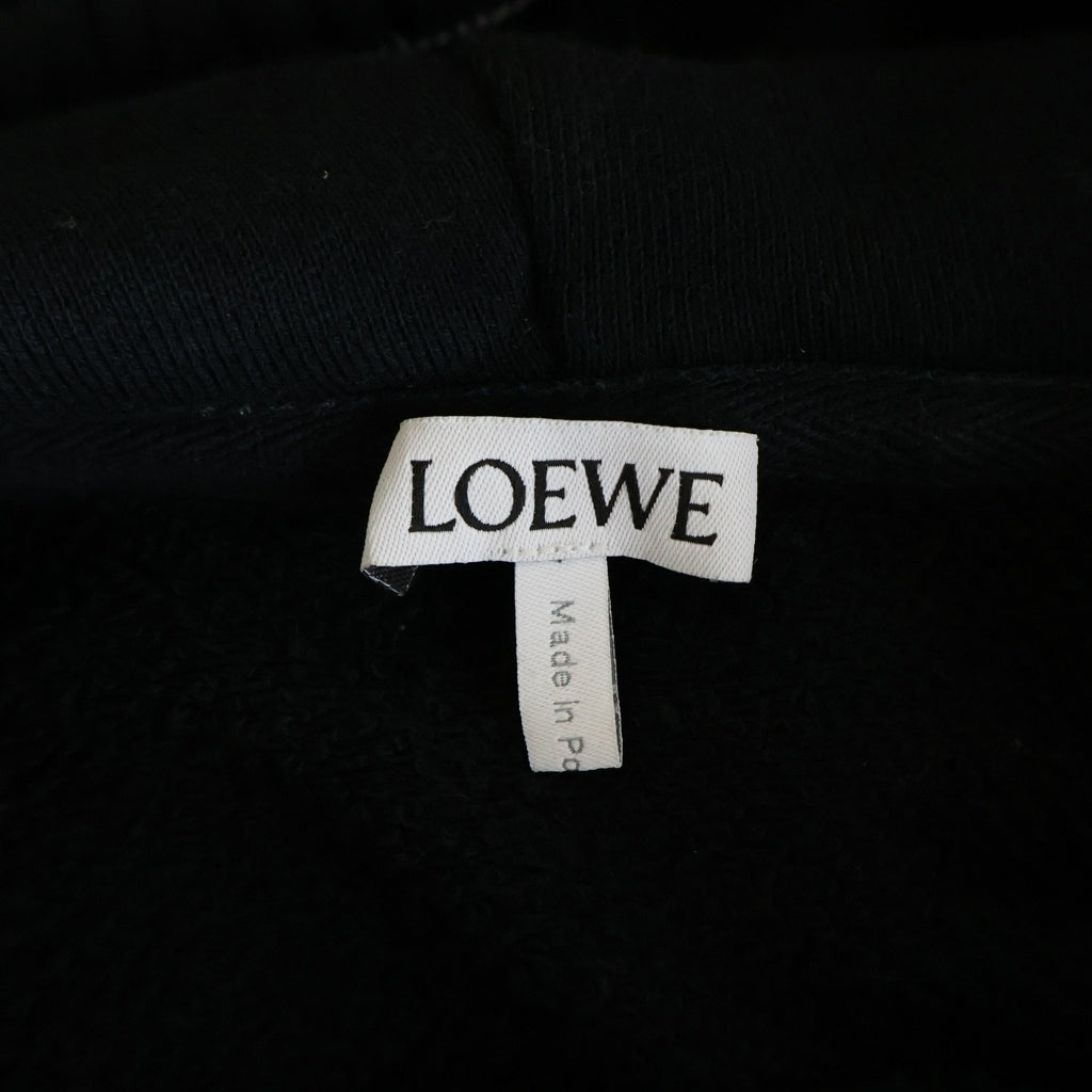 LOEWE(ロエベ) アナグラム刺繍 スウェットプルオーバーパーカー ブラック レディース H526Y25X02