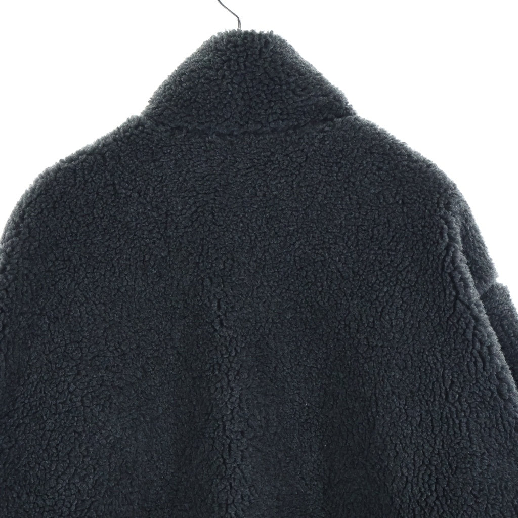 LOUIS VUITTON(ルイヴィトン) 25AW レザーパッチ モノグラム フリースブルゾン ジップアップジャケット グレー RM252MQ TDK HSY42W